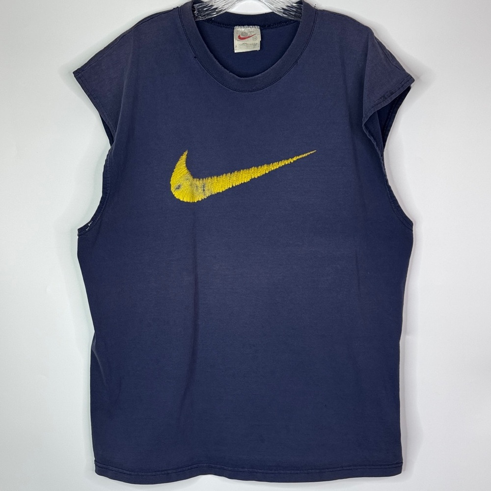 Vintage Nike 90s Sleeveless Blue Thisrt Size XXL